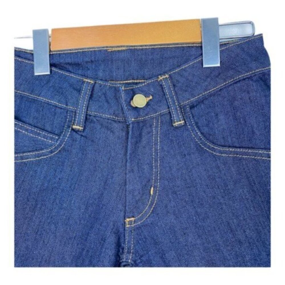 Ryb Ride Your Bike Womens Indigo Denim Jean Dark Wash Cycling Shorts US 26 - Picture 7 of 14